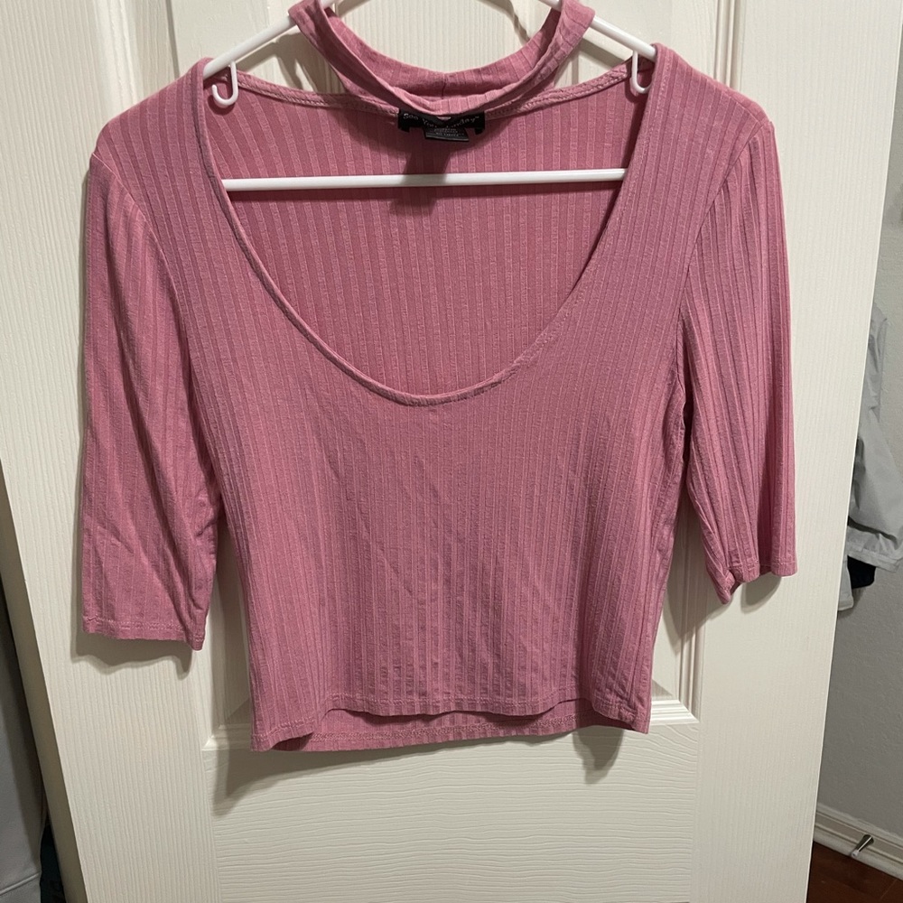 See You Monday Pink Crop Top